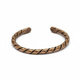 Kadın Bakır Bileklik - Otantik Oval Burma Tasarım - Ayarlanabilir Yapı