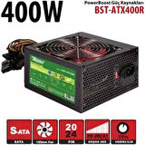 POWERBOOST BST-ATX400R 400W 12 CM SİYAH FAN Atx PSU RETAIL BOX (KUTULU) + (Power Kablo)