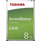 TOSHIBA 3.5 S300 8TB 7200RPM 256MB SATA3 Güvenlik HDD HDWT380UZSVA (Güvenlik 7/24)