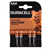 Duracell Alkalin Pil AAA 4&apos;&apos; lü Paket
