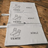 Periboia Baskılı Kirli-Temiz Seyahat (Çorap) Torbası 