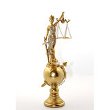 Periboia Polyester Dünya Küre Üzerinde Adalet Biblosu Model 2 