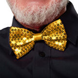 Periboia Altın Payetli Pullu Papyon 