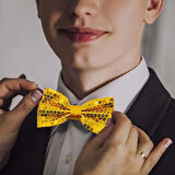 Periboia Altın Payetli Pullu Papyon 