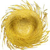 Periboia Tropikal Parti Sarı Hasır Hawaii Şapkası 