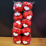 Periboia Kırmızı Metal Kalp Hediye Kutusu