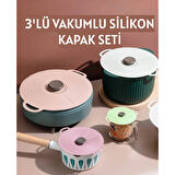 Periboia 3'lü Vakumlu Silikon Kapak Seti