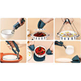 Periboia 4 Parça Yanma Önleyici Mutfak Seti - Tencere Tabak Tutucu Ve Fırın Eldiveni