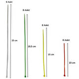 Periboia 30 Adet Renkli Plastik Cırt Kelepçe Kablo Bağı Kablo Düzenleyici