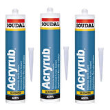 Periboia Soudal Silikonize Mastik Yapıştırıcı Krem 500gr 3 Ad Duşakabin Pencere Derz Su Geçirmez Boyanabilir