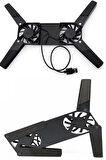 Periboia 2 Fanlı Notebook Soğutucu Portatif Katlanabilir Laptop Soğutucu Fan Usbli Stand Bilgisayar Fanı