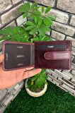 Derije Hakiki Deri Crazy Bordo Kartlık (T1469)