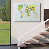 Harita Sepeti Dünya Haritası Dekoratif Kanvas Tablo 1041