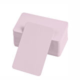 Boş Kelime Kartları 5x8 cm - 50 Adet Oval Kenarlı | Tabu &amp; Not Kartları - Pembe
