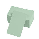 Boş Kelime Kartları 5x8 cm - 50 Adet Oval Kenarlı | Tabu &amp; Not Kartları - Yeşil