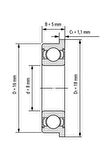 MakeBlock F688zz Flanşlı Rulman Standart