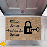 Kapı Önü Paspası Dekoratif Dijital Baskı Kilit P-2395