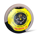 Bej Siyah Geçme Direksiyon Kılıfı