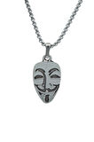 V For Vendetta Örme Zincir Kolye - Gümüş Kaplama - Erkek Kadın Kolye - No:1304