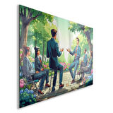 Mesleki Cam Tablo - Bankacı - Yatay Motif 02-124