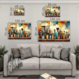Mesleki Cam Tablo - Berber - Yatay Motif 03-181