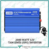 2000 Watt 12V UPS (Şebeke Şarjlı) Tam Sinüs İnverter Lexron