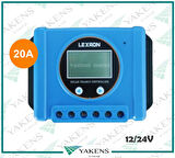 20 Amper 12/24V Solar Pwm Şarj Kontrol Cihazı Lexron