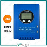 30 Amper Mppt 12/24V Solar Şarj Cihazı 30A 12/24 Volt Mppt Regülatör Mavi Kasa Lexron