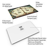 Mesleki Cam Tablo - Hukukçu - Yatay Motif 06-100