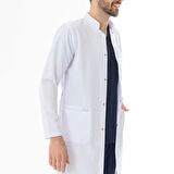 Hakim Yaka Erkek Doktor Önlüğü Alpaka Kumaş Uzun Boy (BEO103)