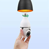 Meleners® WiFi 360 Panoramik Ampul Kamera Gece Görüş Ses Akıllı Hareket Algılayıcı