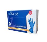 Glove L Beden Tpe/pe Pudrasız Tek Kullanımlık Mavi Elastik Eldiven 100 Adet
