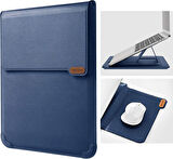 Nillkin 15.6" Dizüstü Bilgisayar Kılıfı [Ayarlanabilir Dizüstü Bilgisayar Standı ve Fare Altlığı] İş Darbeye Dayanıklı PU Laptop Çantası 16" / 15" MacBook Pro 15.6" Dell Lenovo HP Acer Samsung// Vegan deri//