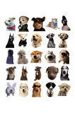 Sevimli Köpek Çıkartmaları Laptop Notebook Tablet Sticker Seti