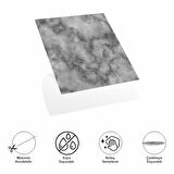 DecoHandy  Pvc Duvar Karosu 30x30cm 4'lü Paket - Mermer Desenli Siyah 0,36m2