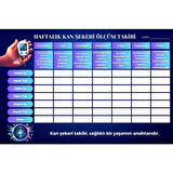 Diyabet Ölçüm Takip Çizelgesi Defteri A Kalite Özel Tasarım 3 Aylık A5