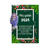 Yeni Yıl Kart Üzerinde Anahtarlık (Kişiye Özel Yazı Yazdırılabilir) Tütü Bebek 