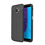 Smcase Samsung Galaxy J6 Plus Deri Dokulu Silikon Kılıf
