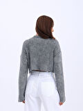 43191 TRİKO CROP KAZAK-ANTRASİT
