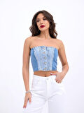 6991 KOT BLUZ-MAVİ
