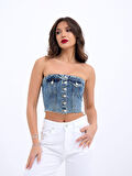 6285 KOT BLUZ-MAVİ
