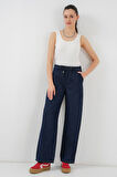 Geniş Paça Kot Pantolon 6706 - Lacivert