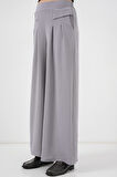 Geniş Paça Pileli Pantolon 6718 - Gri