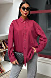 Klasik Oversize Poplin Gömlek 3421