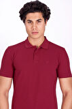 Erkek Polo Yaka Tişört Bordo %100 Pamuk Slim Fit POLO T-SHİRT NCS JEANS 1055