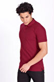 Erkek Polo Yaka Tişört Bordo %100 Pamuk Slim Fit POLO T-SHİRT NCS JEANS 1055