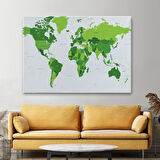 Harita Sepeti Dünya Haritası Dekoratif Kanvas Tablo 1057