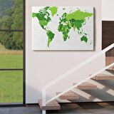 Harita Sepeti Dünya Haritası Dekoratif Kanvas Tablo 1057