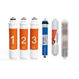 Sulook Waterlife Su Arıtma Cihazı Uyumlu Tak-Çevir 6'lı Filtre Seti, 10 Aşamalı, Vontron Membranlı