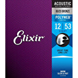 Elixir Polyweb Bronze Light Akustik Gitar Teli (.012-.053)